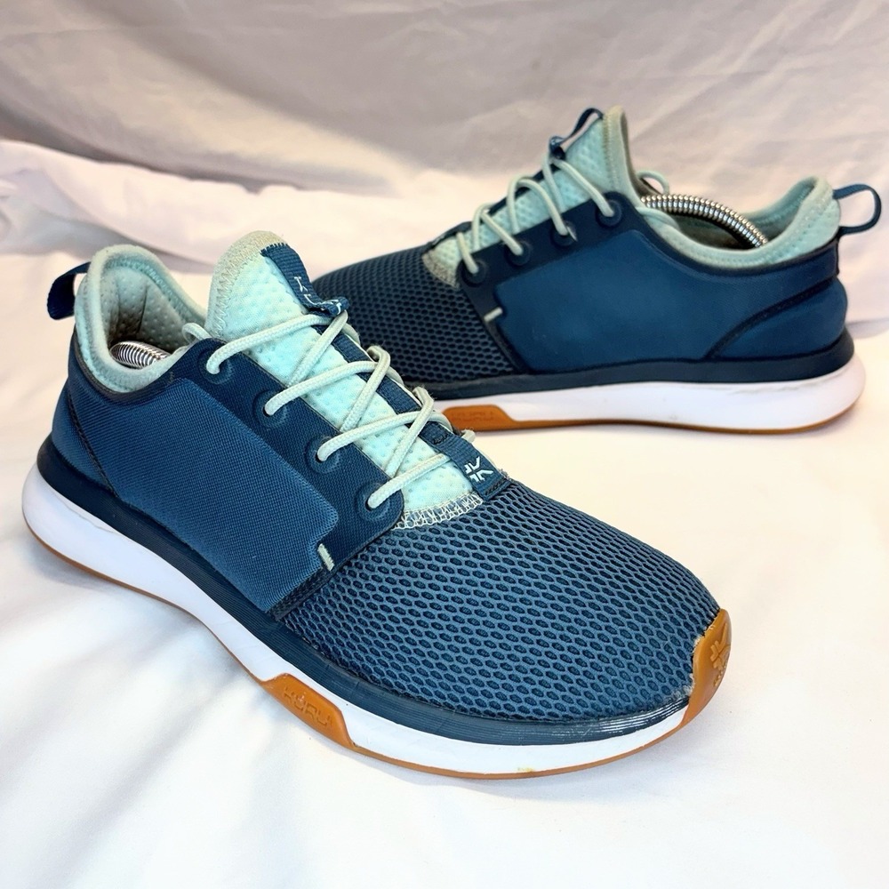 KURU Cloud Atom Womens Shoes Sz 10M Running Athletic Oasis Blue Lace-Up Sneakers